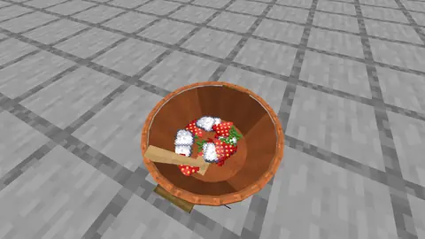 Fraises et sucre dans la bassine.