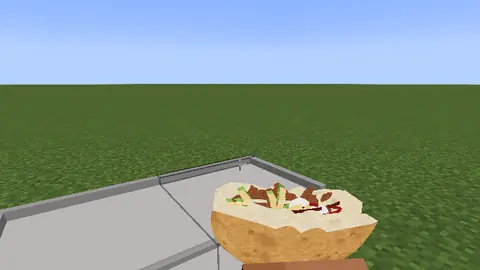 Le kebab se mange bouchée par bouchée.